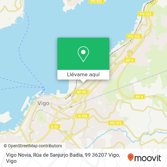 Mapa Vigo Novia, Rúa de Sanjurjo Badía, 99 36207 Vigo