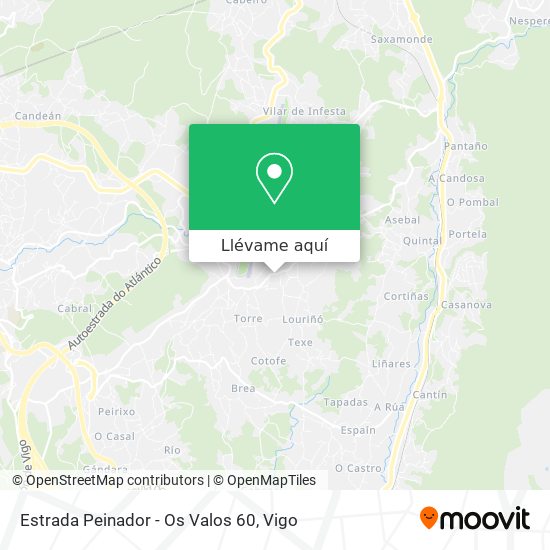 Mapa Estrada Peinador - Os Valos 60