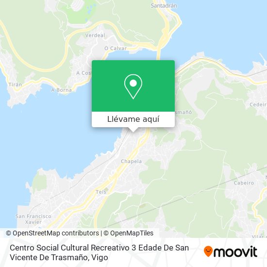 Mapa Centro Social Cultural Recreativo 3 Edade De San Vicente De Trasmaño