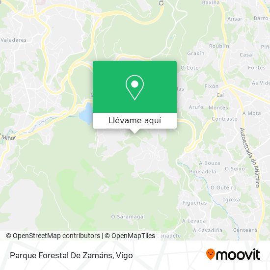 Mapa Parque Forestal De Zamáns