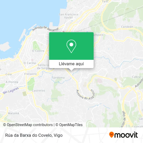 Mapa Rúa da Barxa do Covelo