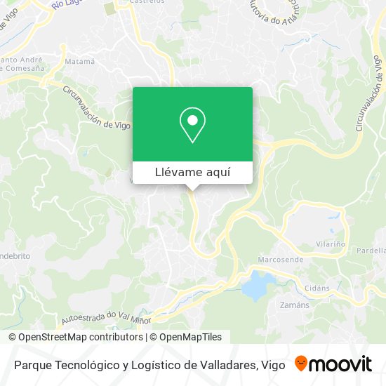 Mapa Parque Tecnológico y Logístico de Valladares