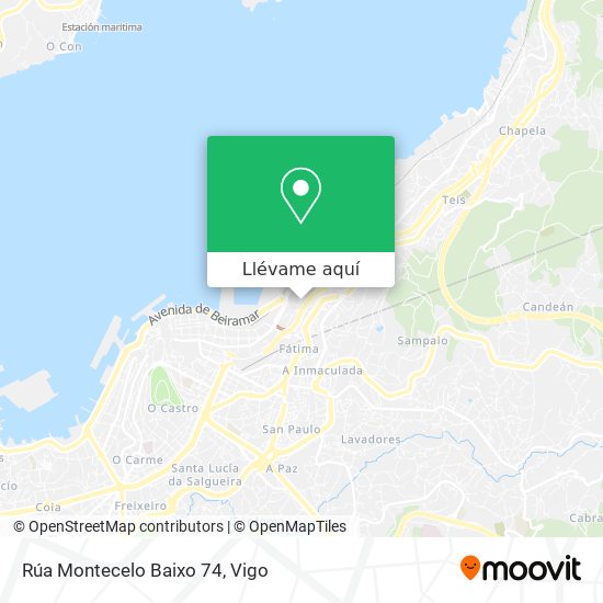 Mapa Rúa Montecelo Baixo 74