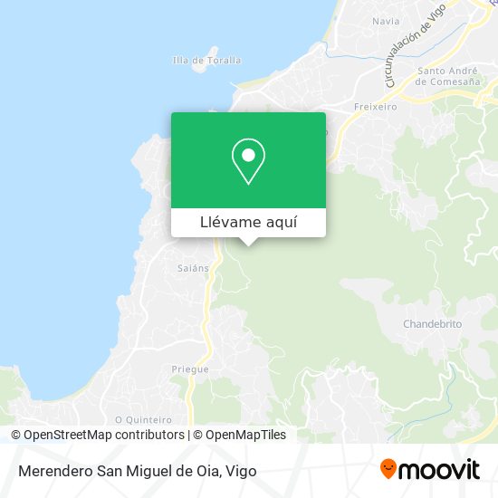 Mapa Merendero San Miguel de Oia