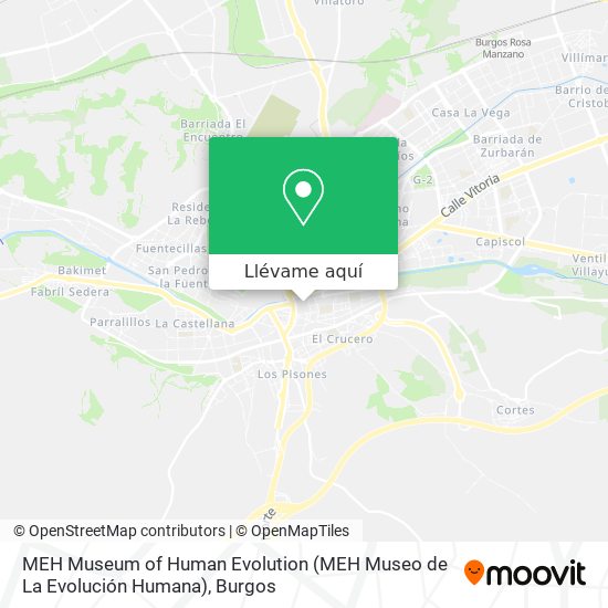 Mapa MEH Museum of Human Evolution (MEH Museo de La Evolución Humana)