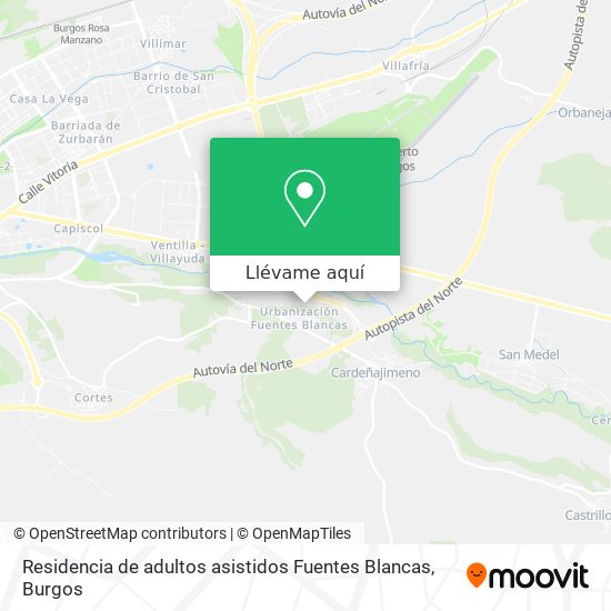 Mapa Residencia de adultos asistidos Fuentes Blancas