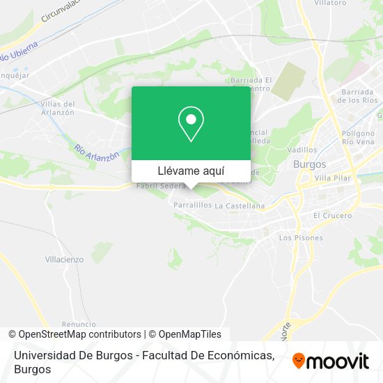 Mapa Universidad De Burgos - Facultad De Económicas