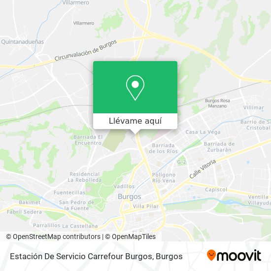 Mapa Estación De Servicio Carrefour Burgos