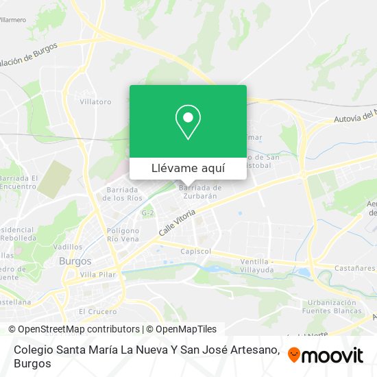 Mapa Colegio Santa María La Nueva Y San José Artesano