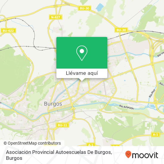 Mapa Asociación Provincial Autoescuelas De Burgos