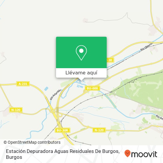 Mapa Estación Depuradora Aguas Residuales De Burgos
