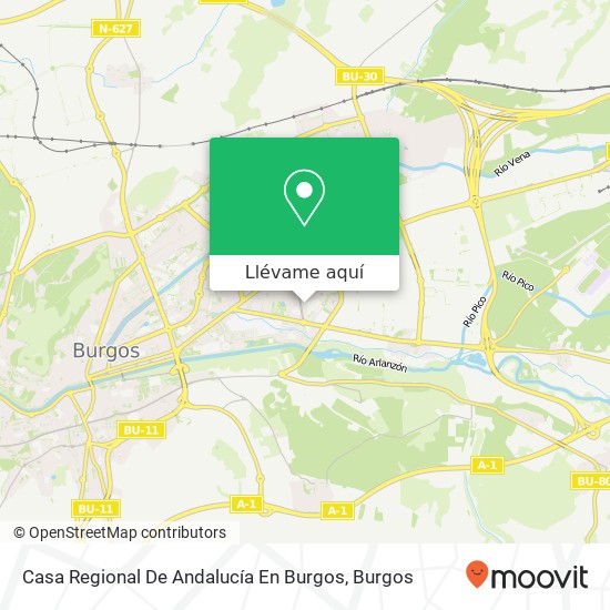 Mapa Casa Regional De Andalucía En Burgos