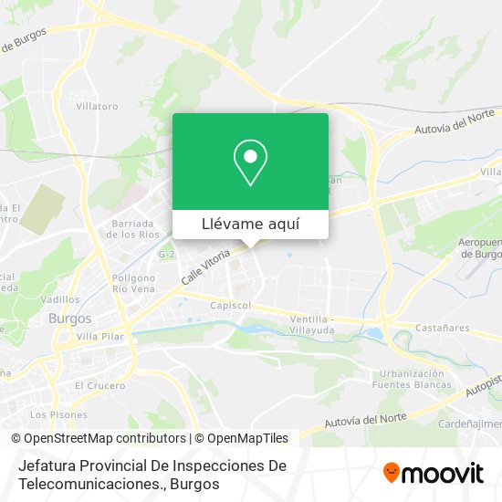 Mapa Jefatura Provincial De Inspecciones De Telecomunicaciones.
