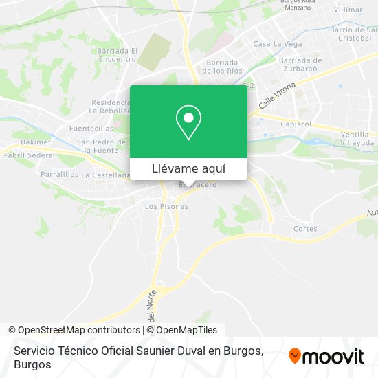 Mapa Servicio Técnico Oficial Saunier Duval en Burgos