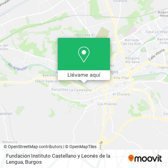 Mapa Fundación Instituto Castellano y Leonés de la Lengua