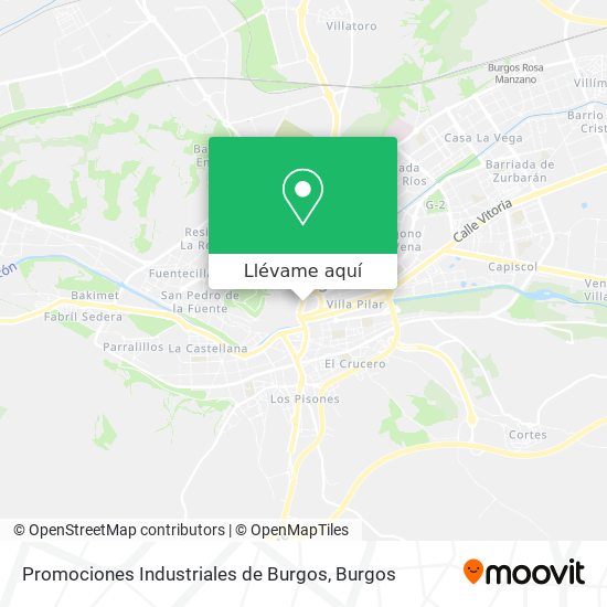 Mapa Promociones Industriales de Burgos