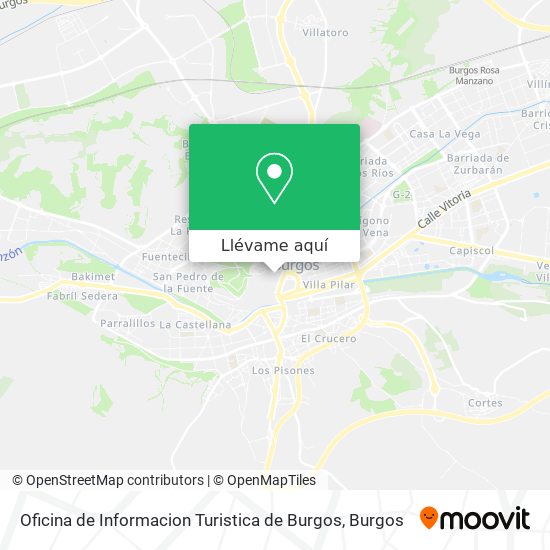Mapa Oficina de Informacion Turistica de Burgos