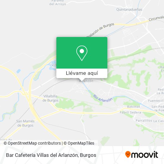 Mapa Bar Cafetería Villas del Arlanzón