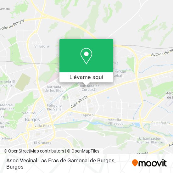 Mapa Asoc Vecinal Las Eras de Gamonal de Burgos