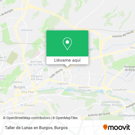 Mapa Taller de Lunas en Burgos