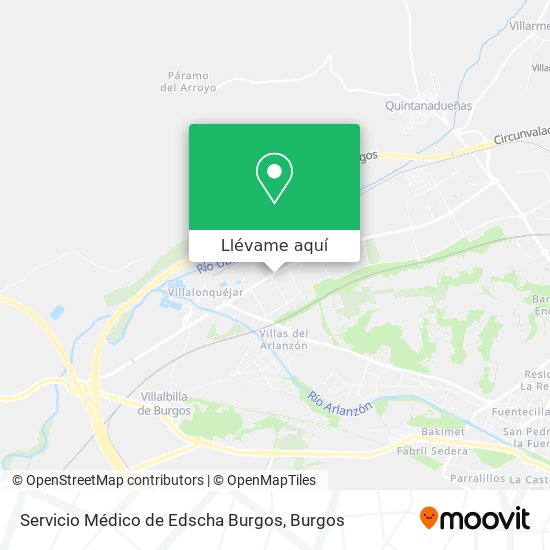 Mapa Servicio Médico de Edscha Burgos
