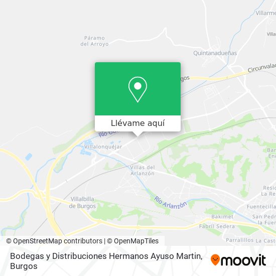 Mapa Bodegas y Distribuciones Hermanos Ayuso Martin