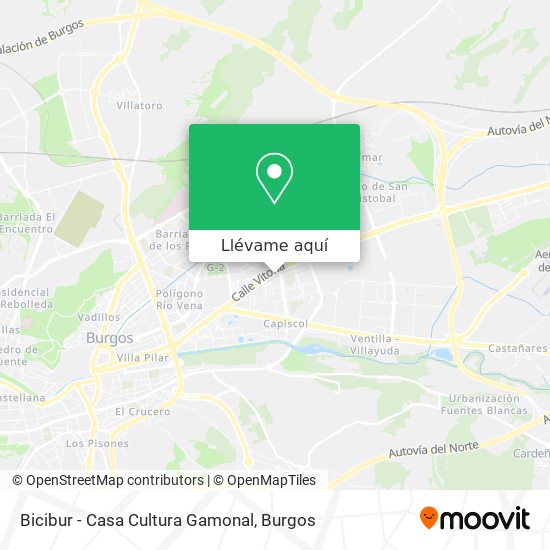 Mapa Bicibur - Casa Cultura Gamonal
