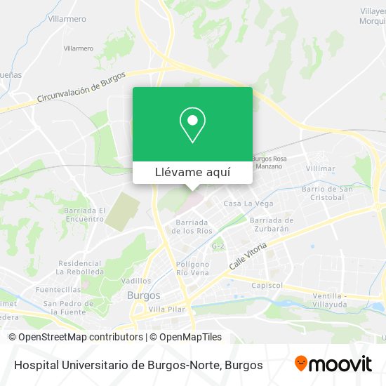 Mapa Hospital Universitario de Burgos-Norte