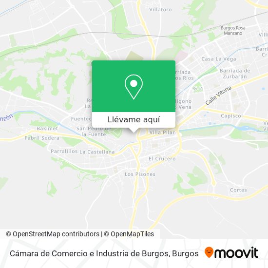 Mapa Cámara de Comercio e Industria de Burgos