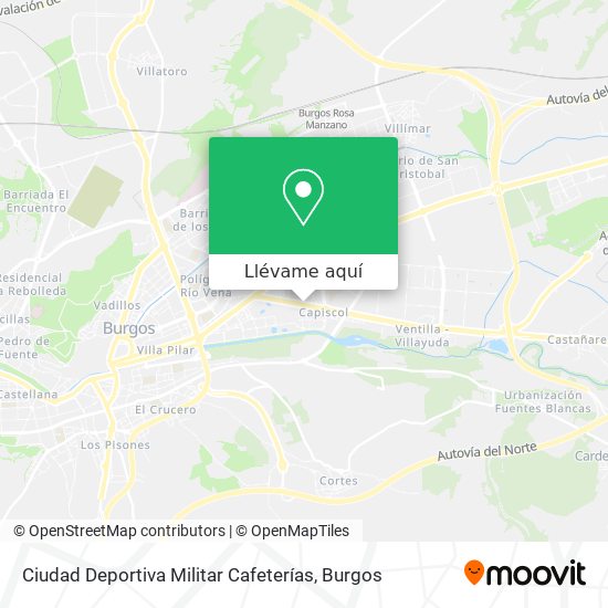 Mapa Ciudad Deportiva Militar Cafeterías