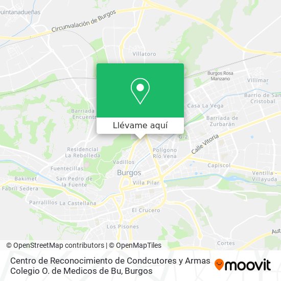 Mapa Centro de Reconocimiento de Condcutores y Armas Colegio O. de Medicos de Bu