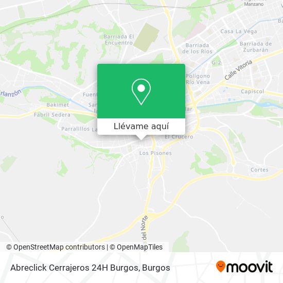 Mapa Abreclick Cerrajeros 24H Burgos