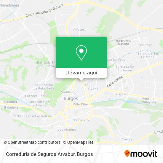 Mapa Correduria de Seguros Arvabur