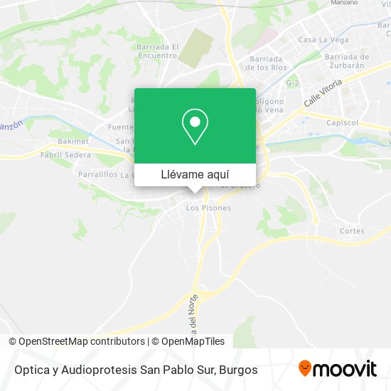 Mapa Optica y Audioprotesis San Pablo Sur