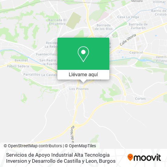 Mapa Servicios de Apoyo Industrial Alta Tecnologia Inversion y Desarrollo de Castilla y Leon