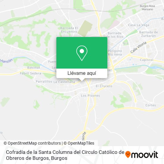 Mapa Cofradía de la Santa Columna del Círculo Católico de Obreros de Burgos