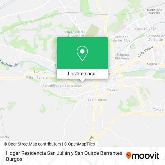 Mapa Hogar Residencia San Julián y San Quirce Barrantes