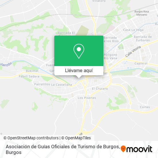 Mapa Asociación de Guías Oficiales de Turismo de Burgos
