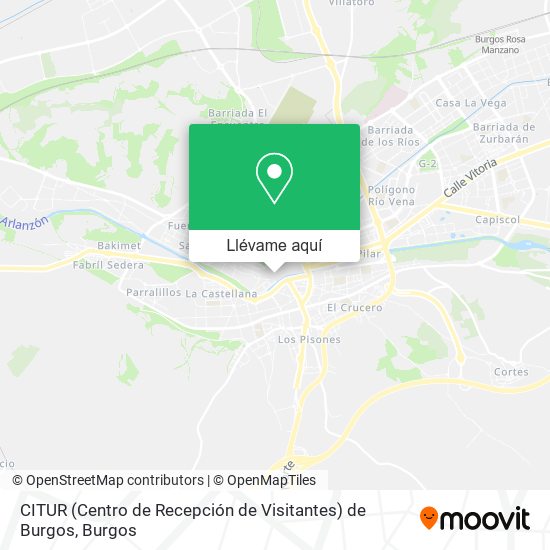 Mapa CITUR (Centro de Recepción de Visitantes) de Burgos