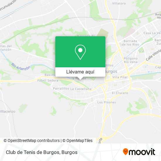 Mapa Club de Tenis de Burgos