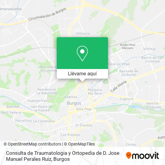 Mapa Consulta de Traumatologia y Ortopedia de D. Jose Manuel Perales Ruiz