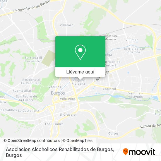 Mapa Asociacion Alcoholicos Rehabilitados de Burgos