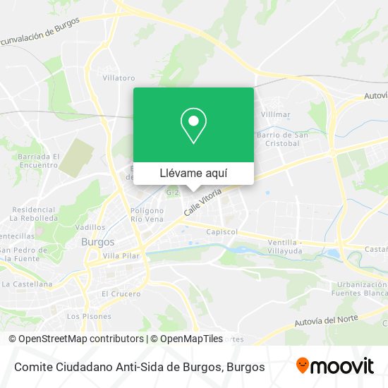 Mapa Comite Ciudadano Anti-Sida de Burgos