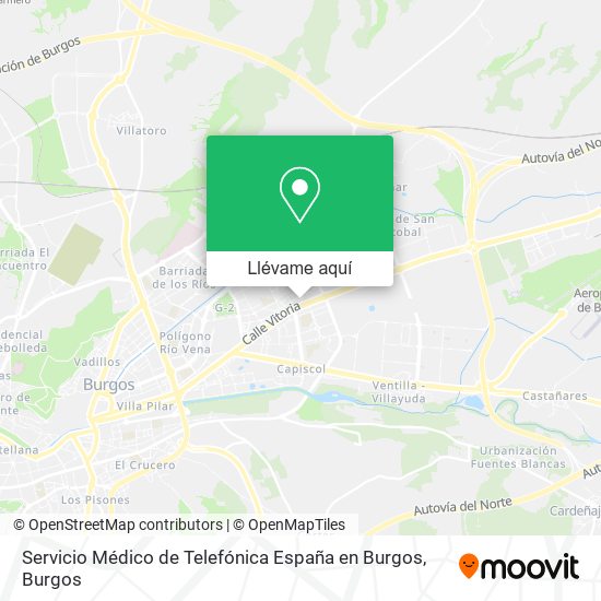 Mapa Servicio Médico de Telefónica España en Burgos