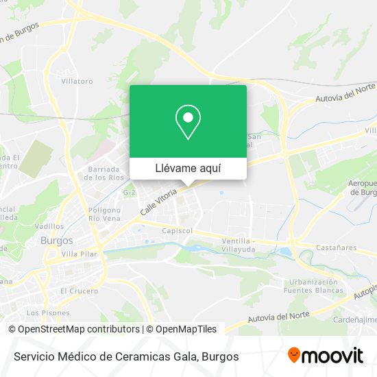 Mapa Servicio Médico de Ceramicas Gala