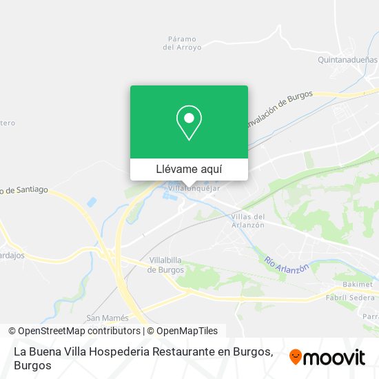 Mapa La Buena Villa Hospederia Restaurante en Burgos