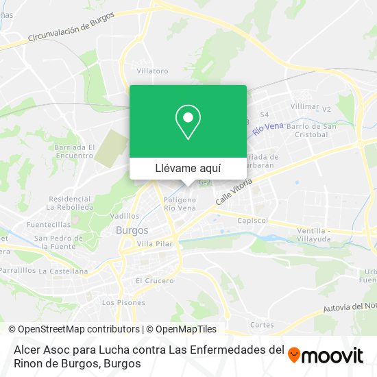 Mapa Alcer Asoc para Lucha contra Las Enfermedades del Rinon de Burgos