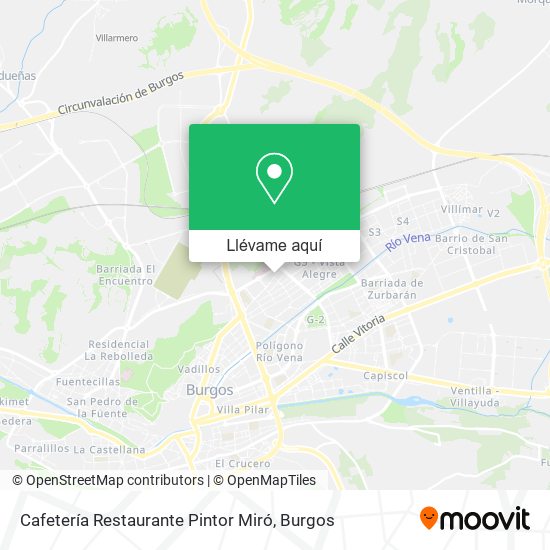 Mapa Cafetería Restaurante Pintor Miró
