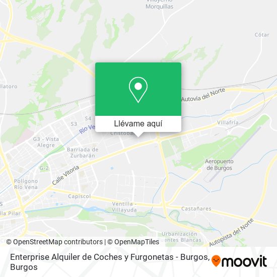 Mapa Enterprise Alquiler de Coches y Furgonetas - Burgos