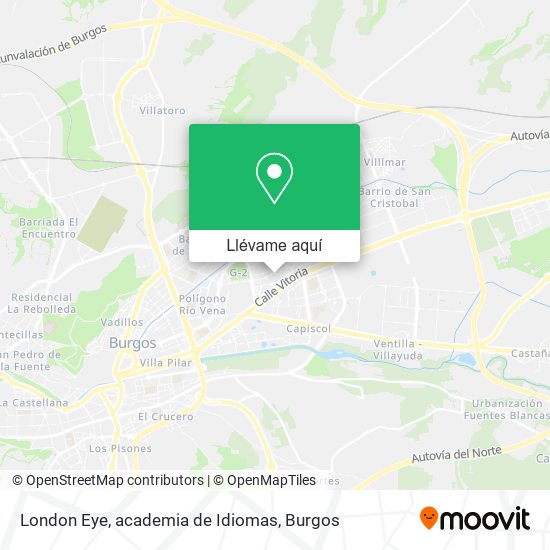 Mapa London Eye, academia de Idiomas